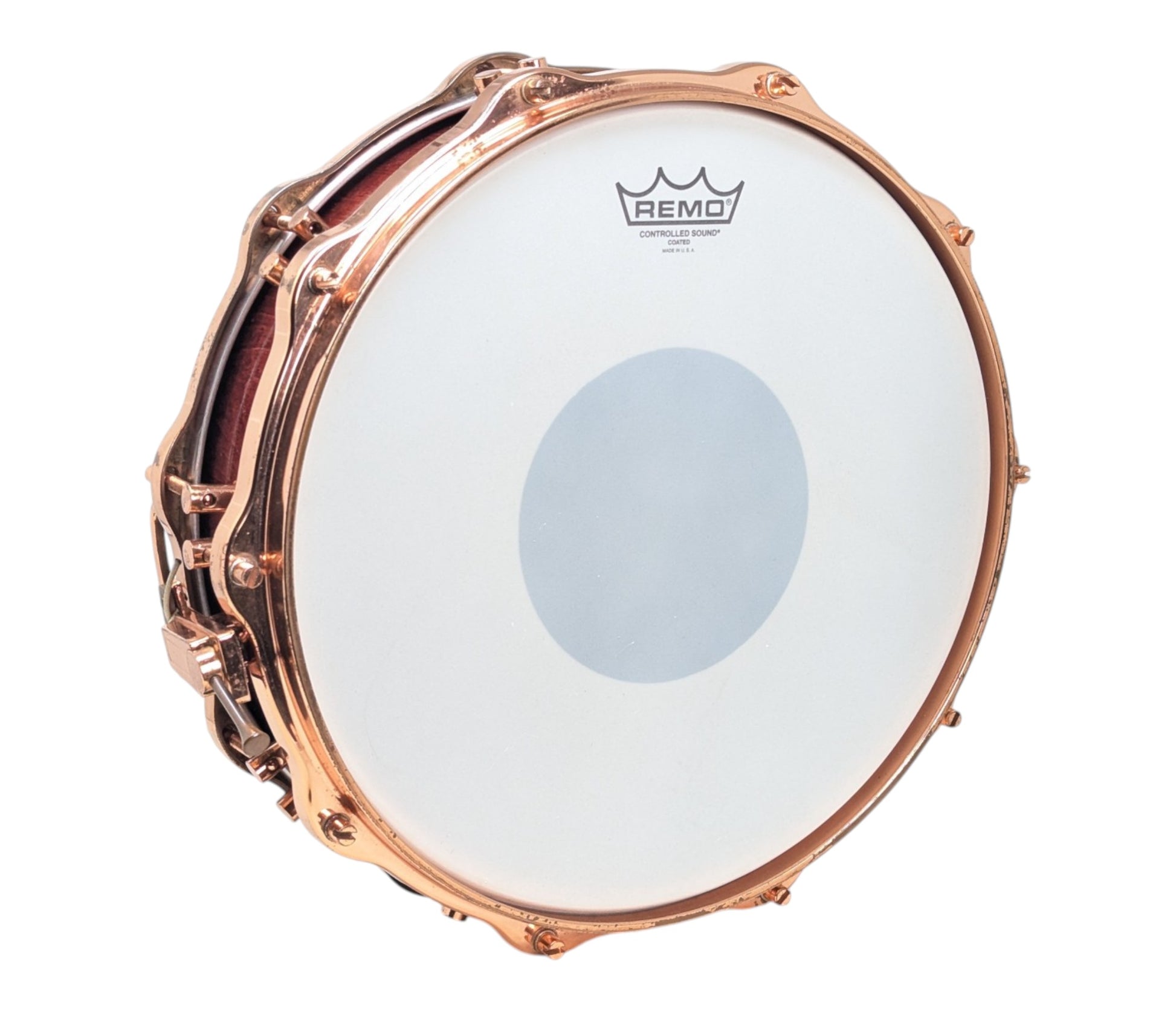 Pre Loved Sonor Hi-Lite Exclusive 14" x 4" Piccolo Snare Drum in Red Maple w/ Copper Fittings