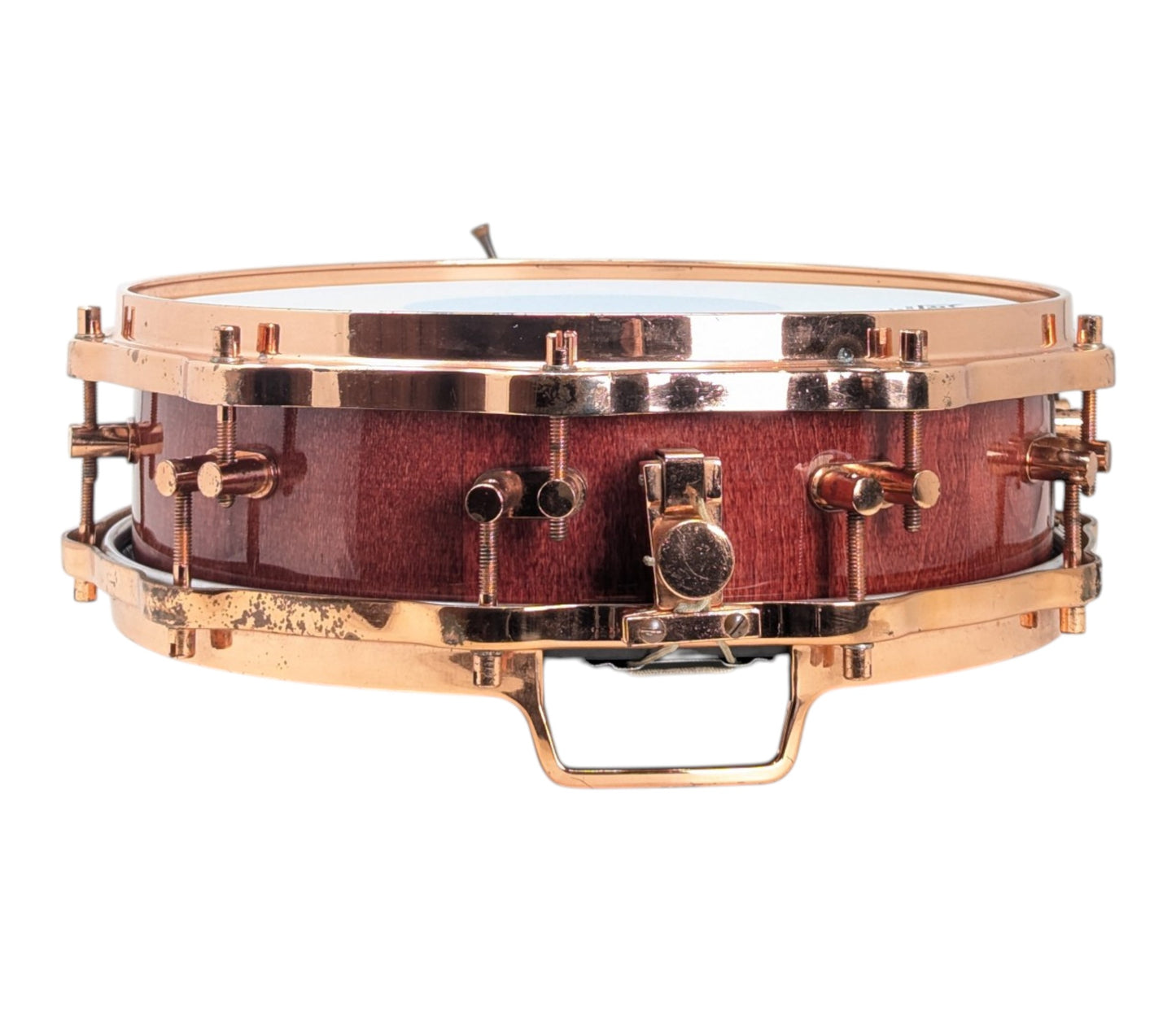 Pre Loved Sonor Hi-Lite Exclusive 14" x 4" Piccolo Snare Drum in Red Maple w/ Copper Fittings