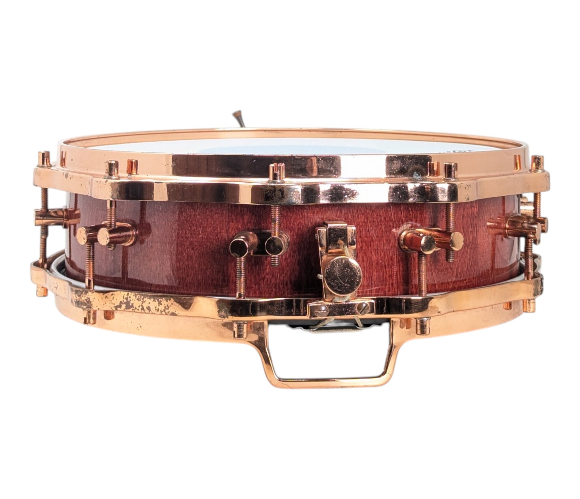 Pre Loved Sonor Hi-Lite Exclusive 14" x 4" Piccolo Snare Drum in Red Maple w/ Copper Fittings
