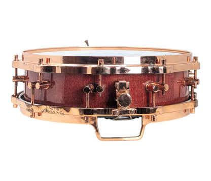 Pre Loved Sonor Hi-Lite Exclusive 14" x 4" Piccolo Snare Drum in Red Maple w/ Copper Fittings