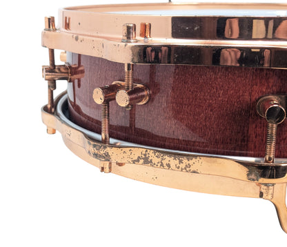 Pre Loved Sonor Hi-Lite Exclusive 14" x 4" Piccolo Snare Drum in Red Maple w/ Copper Fittings