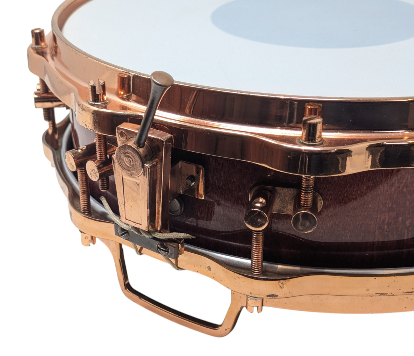 Pre Loved Sonor Hi-Lite Exclusive 14" x 4" Piccolo Snare Drum in Red Maple w/ Copper Fittings
