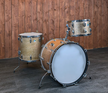 Pre Loved Vintage Ludwig 22" 3-Piece Shell Pack in Champagne Sparkle – Circa 1974