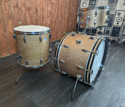 Pre Loved Vintage Ludwig 22" 3-Piece Shell Pack in Champagne Sparkle – Circa 1974