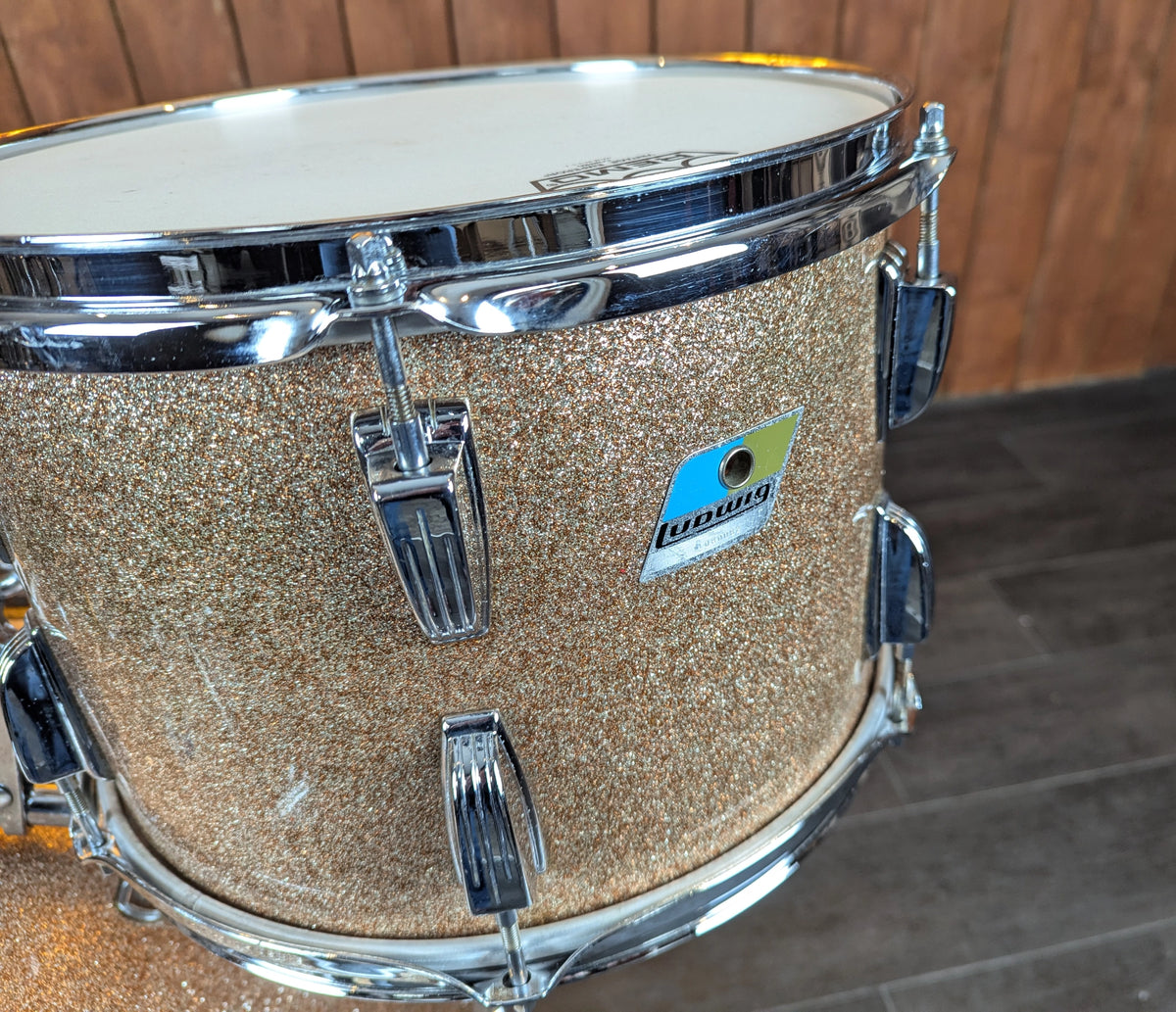 Pre Loved Vintage Ludwig 22" 3-Piece Shell Pack in Champagne Sparkle – Circa 1974