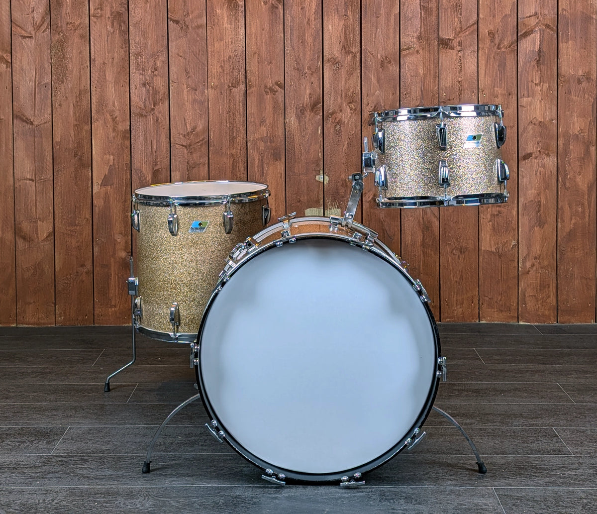 Pre Loved Vintage Ludwig 22" 3-Piece Shell Pack in Champagne Sparkle – Circa 1974