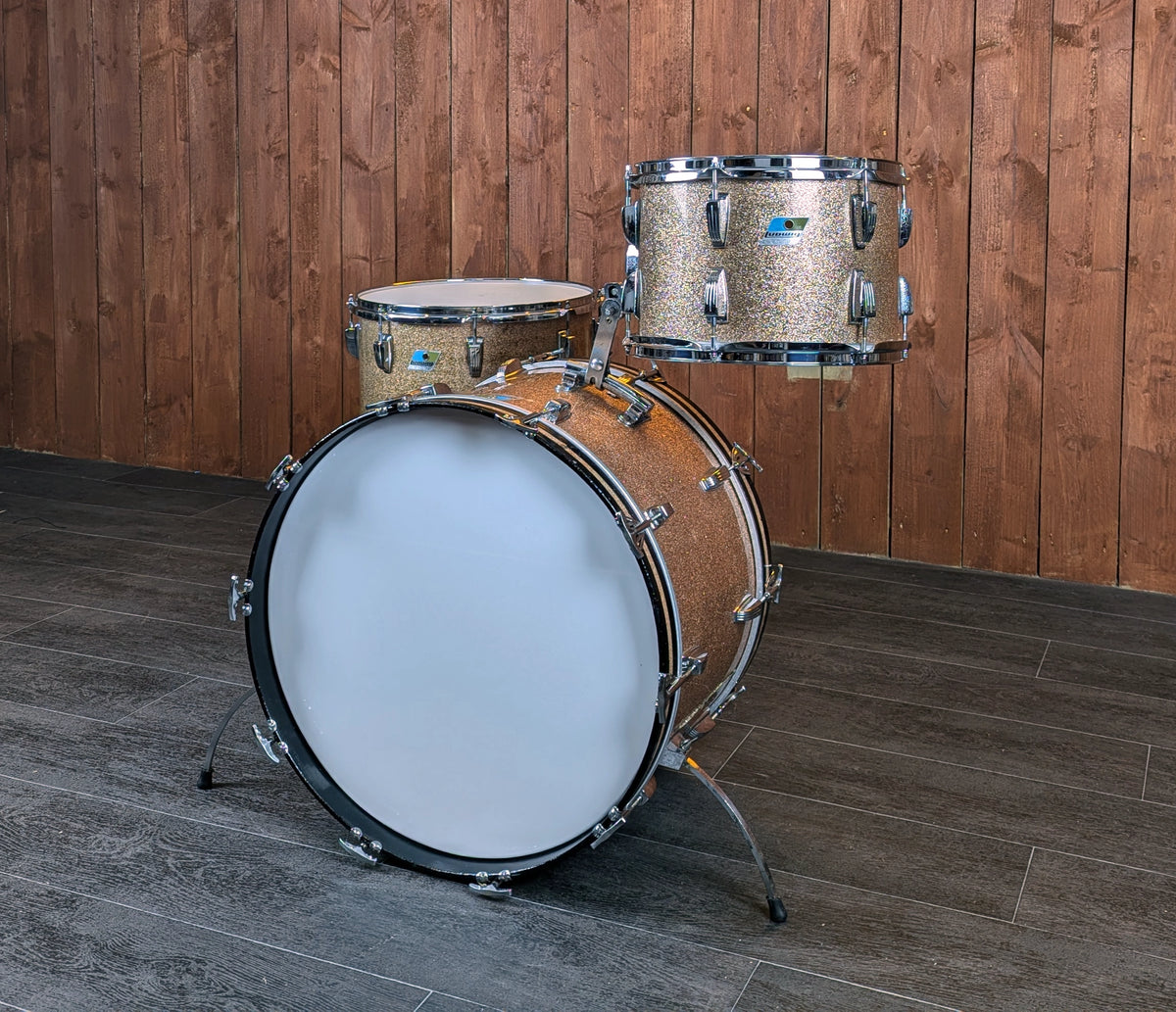Pre Loved Vintage Ludwig 22" 3-Piece Shell Pack in Champagne Sparkle – Circa 1974