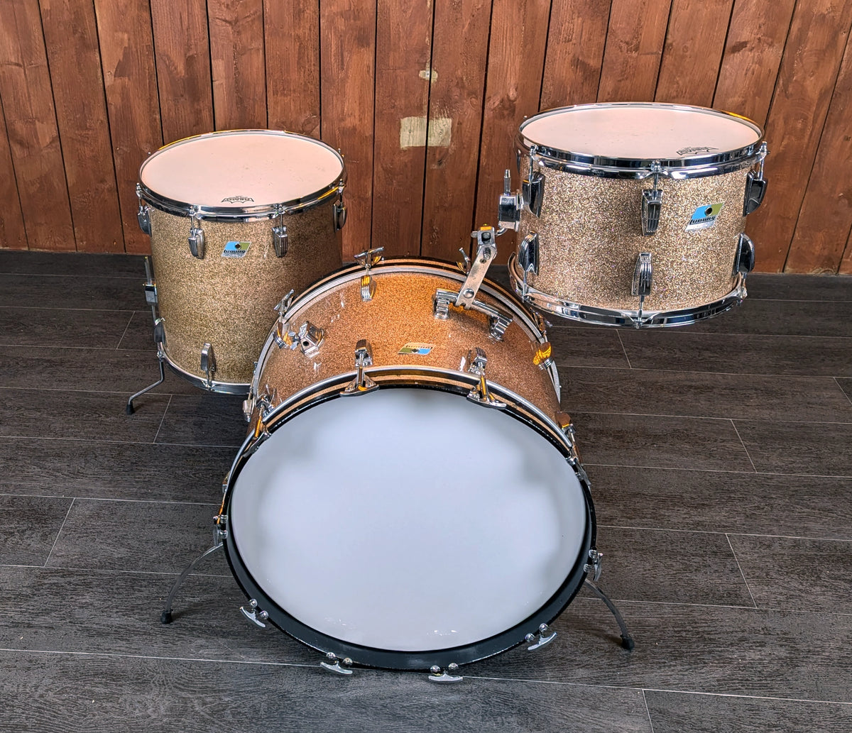 Pre Loved Vintage Ludwig 22" 3-Piece Shell Pack in Champagne Sparkle – Circa 1974