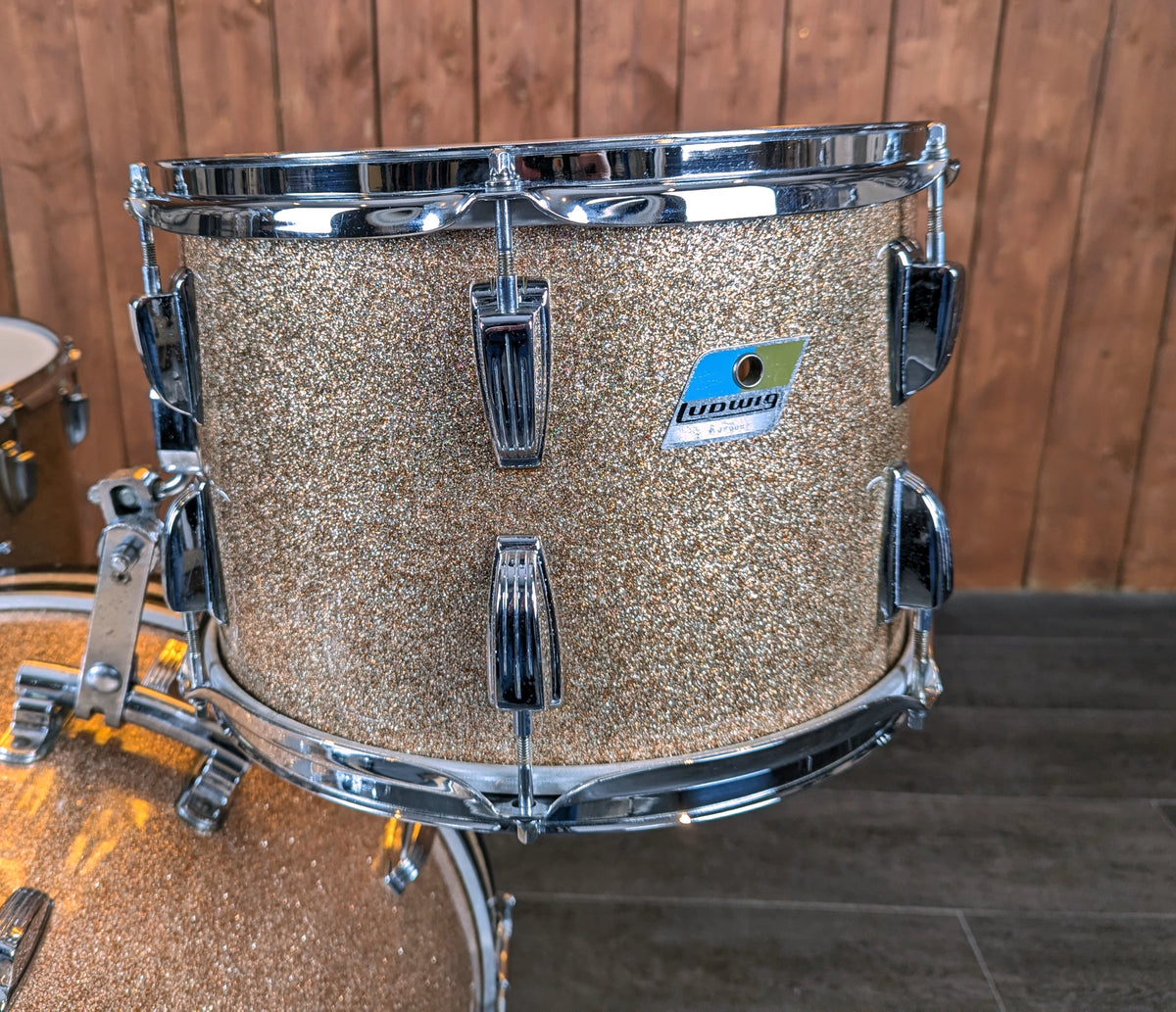 Pre Loved Vintage Ludwig 22" 3-Piece Shell Pack in Champagne Sparkle – Circa 1974