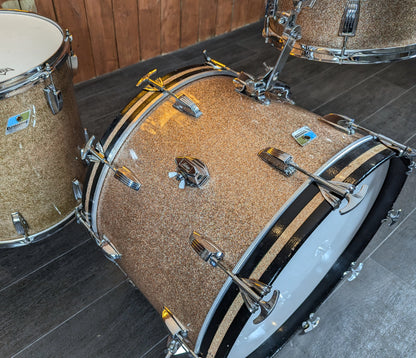 Pre Loved Vintage Ludwig 22" 3-Piece Shell Pack in Champagne Sparkle – Circa 1974