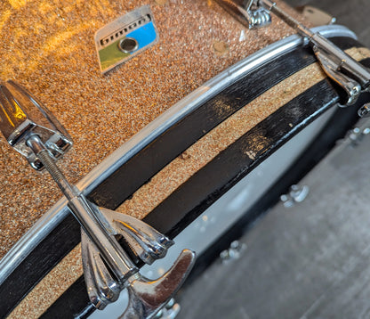Pre Loved Vintage Ludwig 22" 3-Piece Shell Pack in Champagne Sparkle – Circa 1974