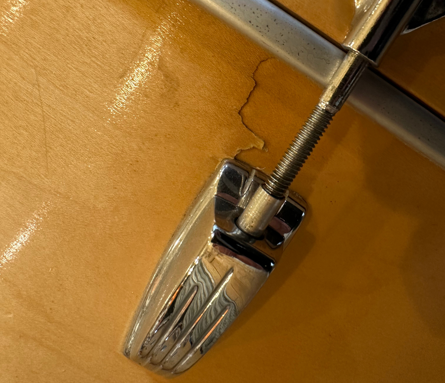 Pre Loved Vintage Ludwig 3 Piece Shell Pack In Maple Thermogloss Lacquer - Blue Olive Badge