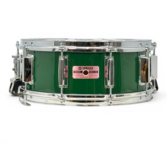 Pre Loved Yamaha 9000 Recording Series 14" x 5" Snare Drum in Emerald Green 1980s
