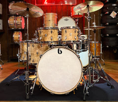 British Drum Co. Founders Reserve Oak with Sweet Spalted Gum Veneer 5-piece Shell Pack in Satin Finish