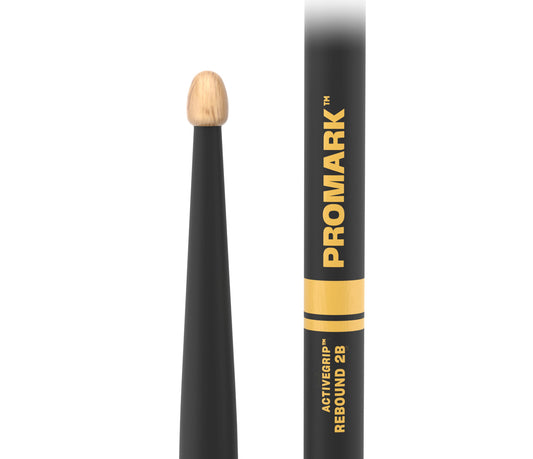 ProMark Rebound 2B ActiveGrip Hickory Drumstick, Acorn Wood Tip