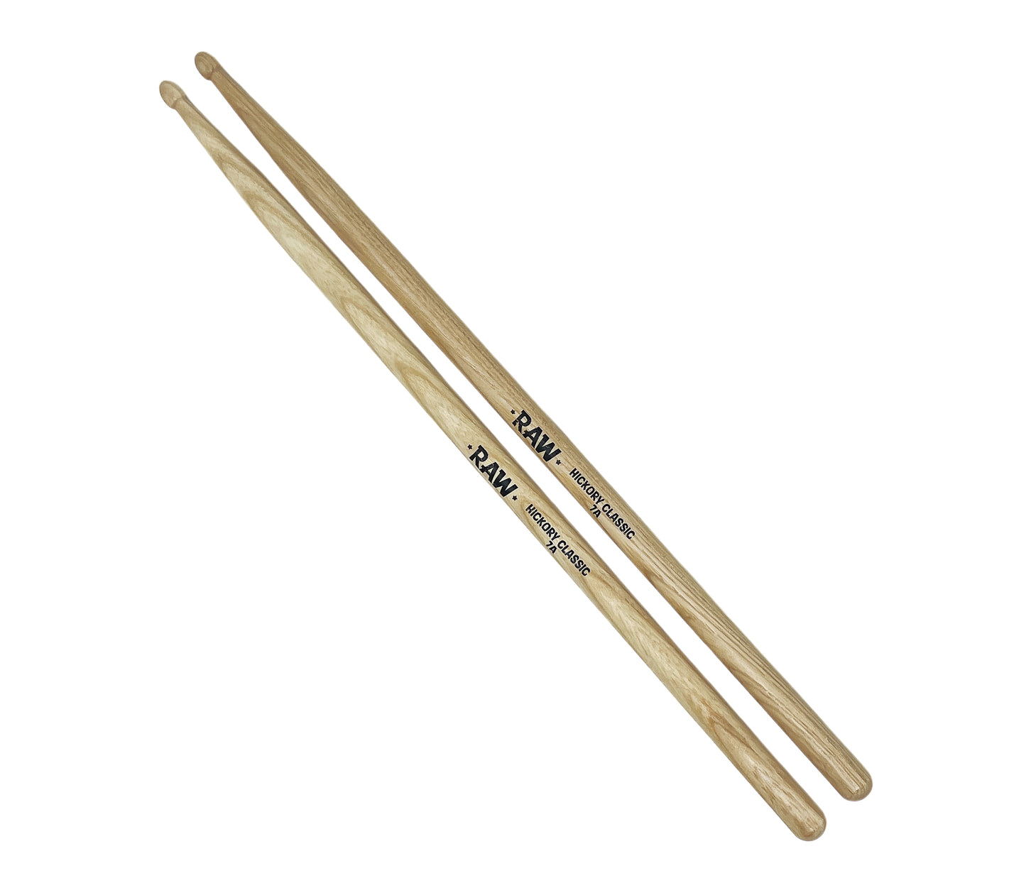 RAW Hickory Classic 7A Wood Tip Drumsticks - 3 PACK