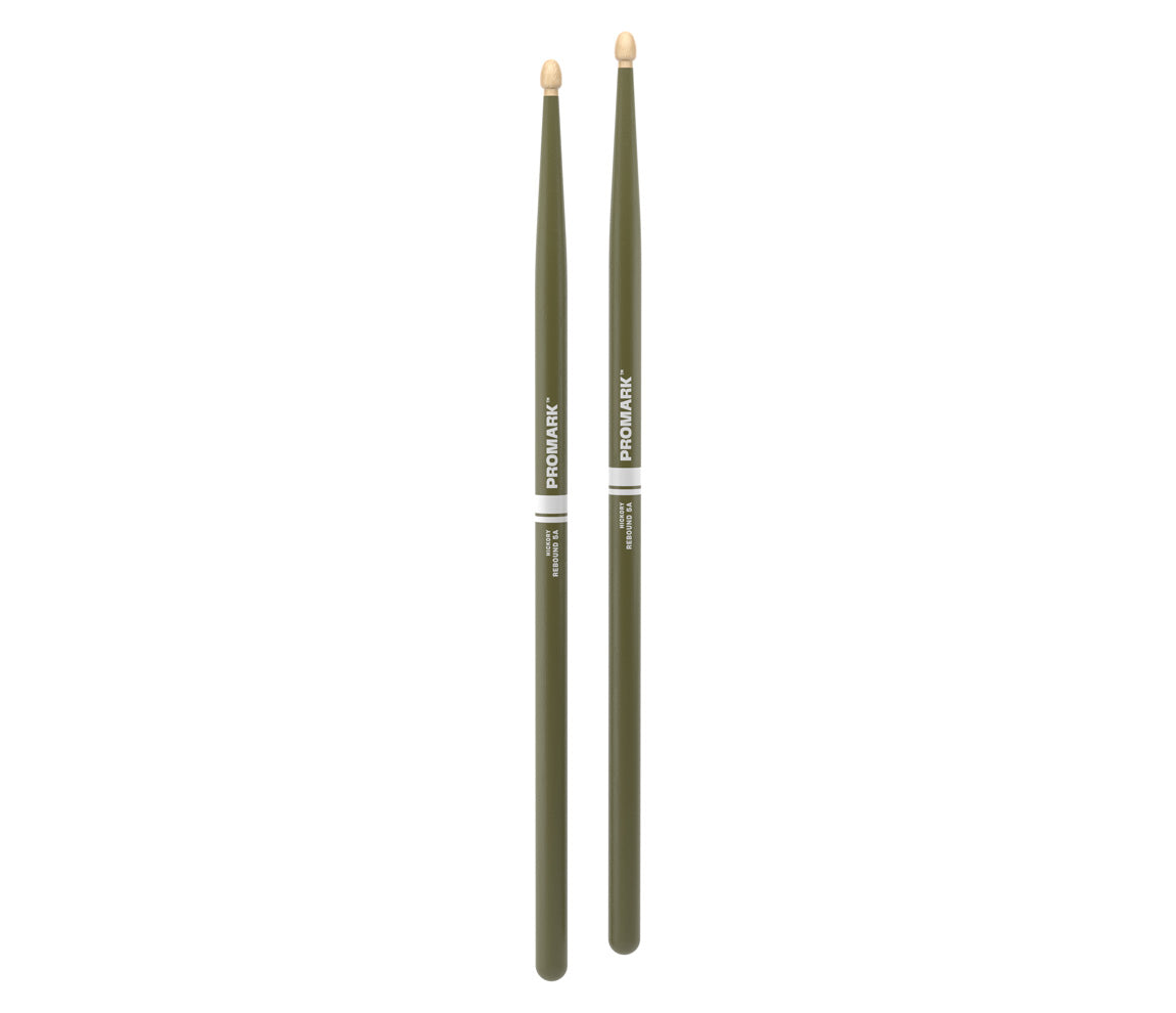 ProMark Rebound 5A Painted Green Hickory Drumstick, Acorn Wood Tip
