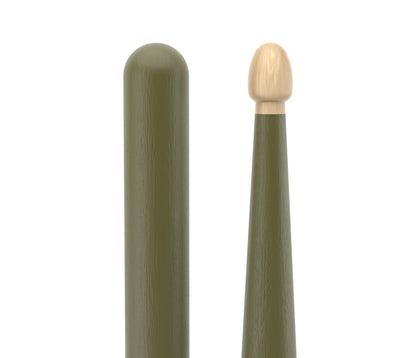 ProMark Rebound 5A Painted Green Hickory Drumstick, Acorn Wood Tip