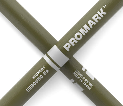 ProMark Rebound 5A Painted Green Hickory Drumstick, Acorn Wood Tip