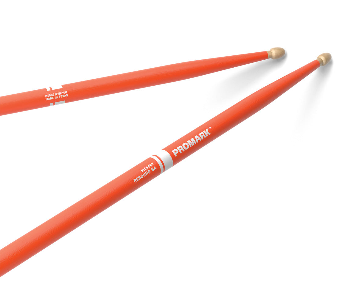 ProMark Rebound 5A Painted Orange Hickory Drumstick, Acorn Wood Tip