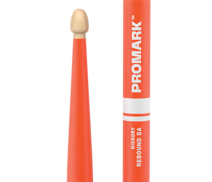 ProMark Rebound 5A Painted Orange Hickory Drumstick, Acorn Wood Tip