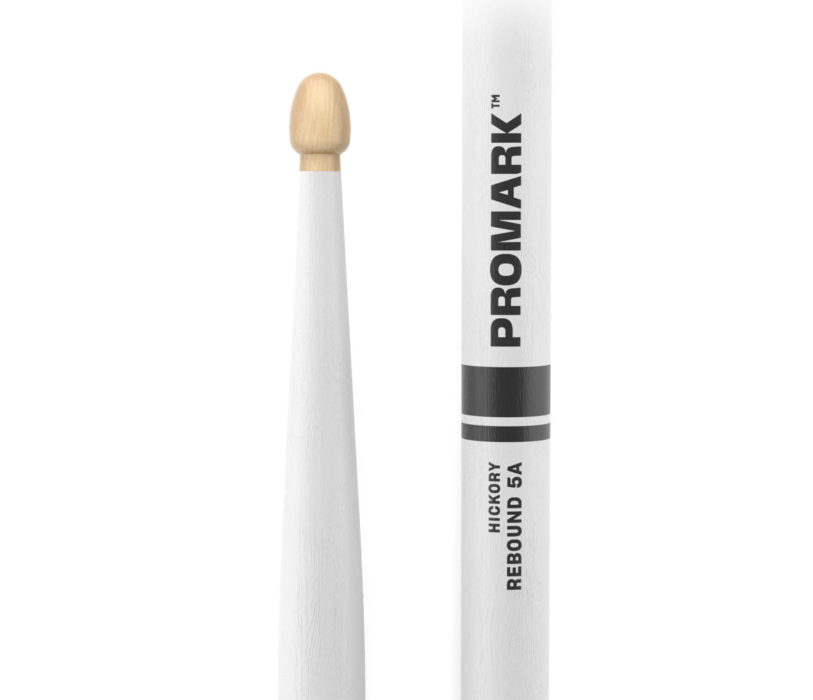 ProMark Rebound 5A Painted White Hickory Drumstick, Acorn Wood Tip