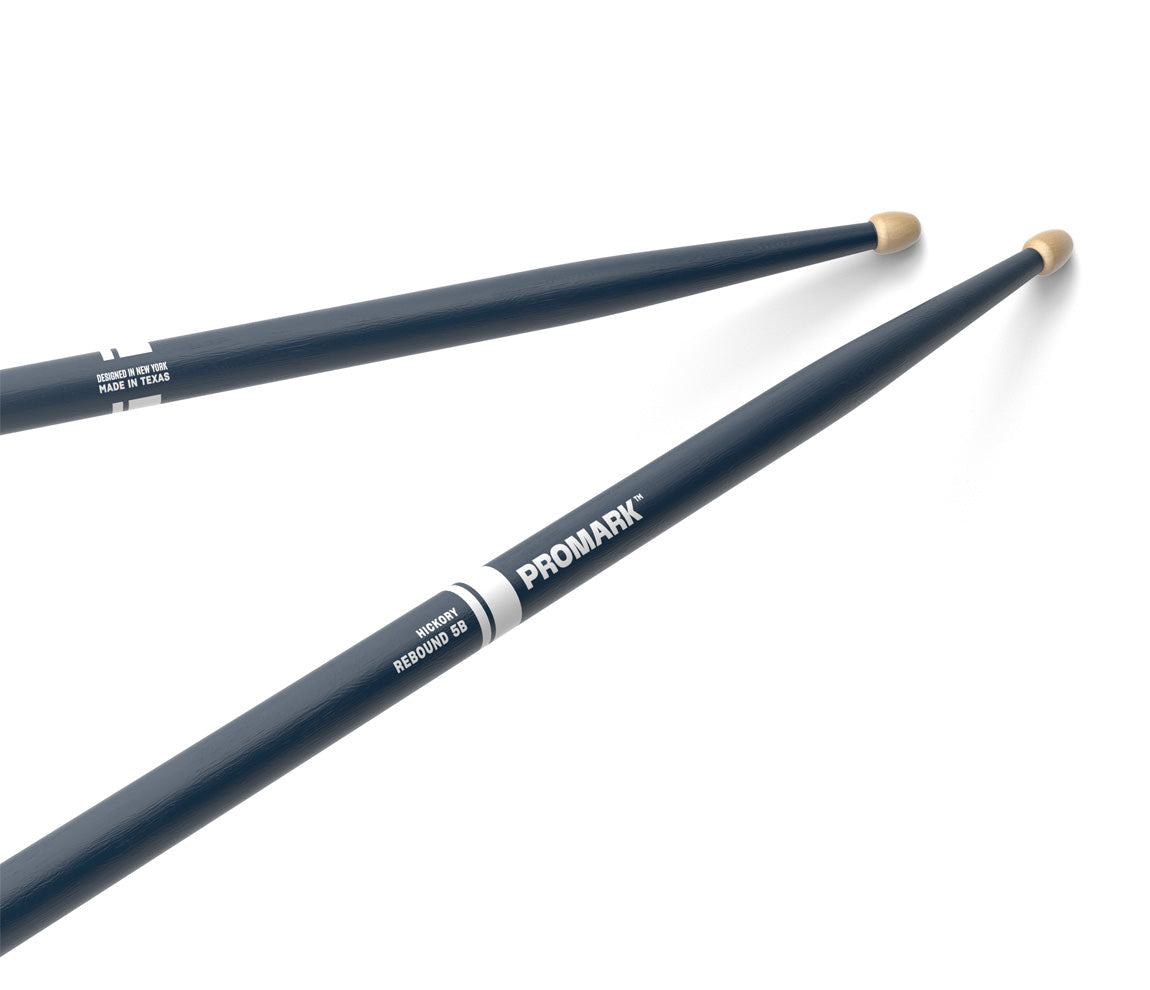 ProMark Rebound 5B Painted Blue Hickory Drumstick, Acorn Wood Tip