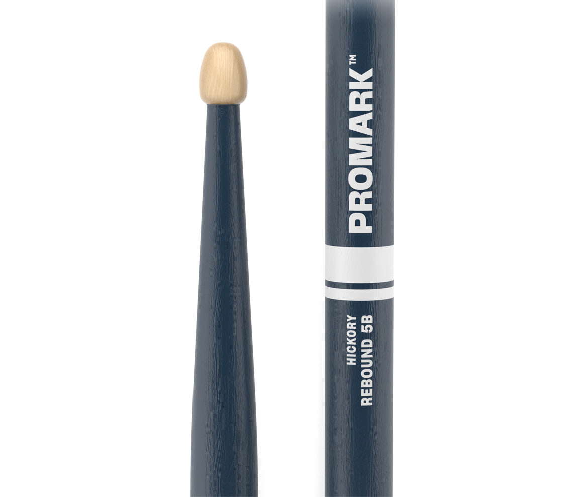 ProMark Rebound 5B Painted Blue Hickory Drumstick, Acorn Wood Tip