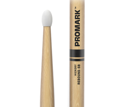ProMark Rebound 5B Hickory Drumstick, Oval Nylon Tip