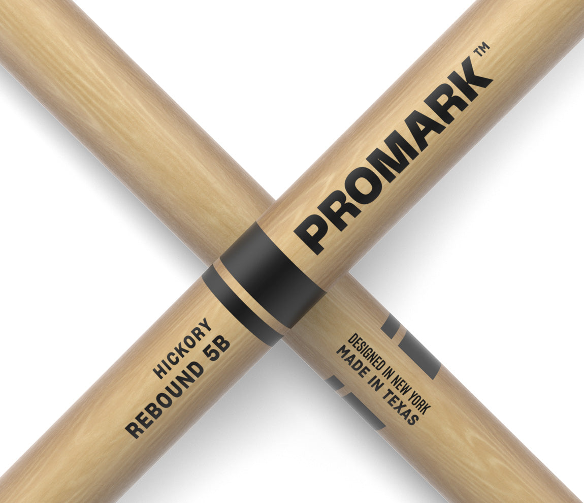 ProMark Rebound 5B Hickory Drumstick, Oval Nylon Tip
