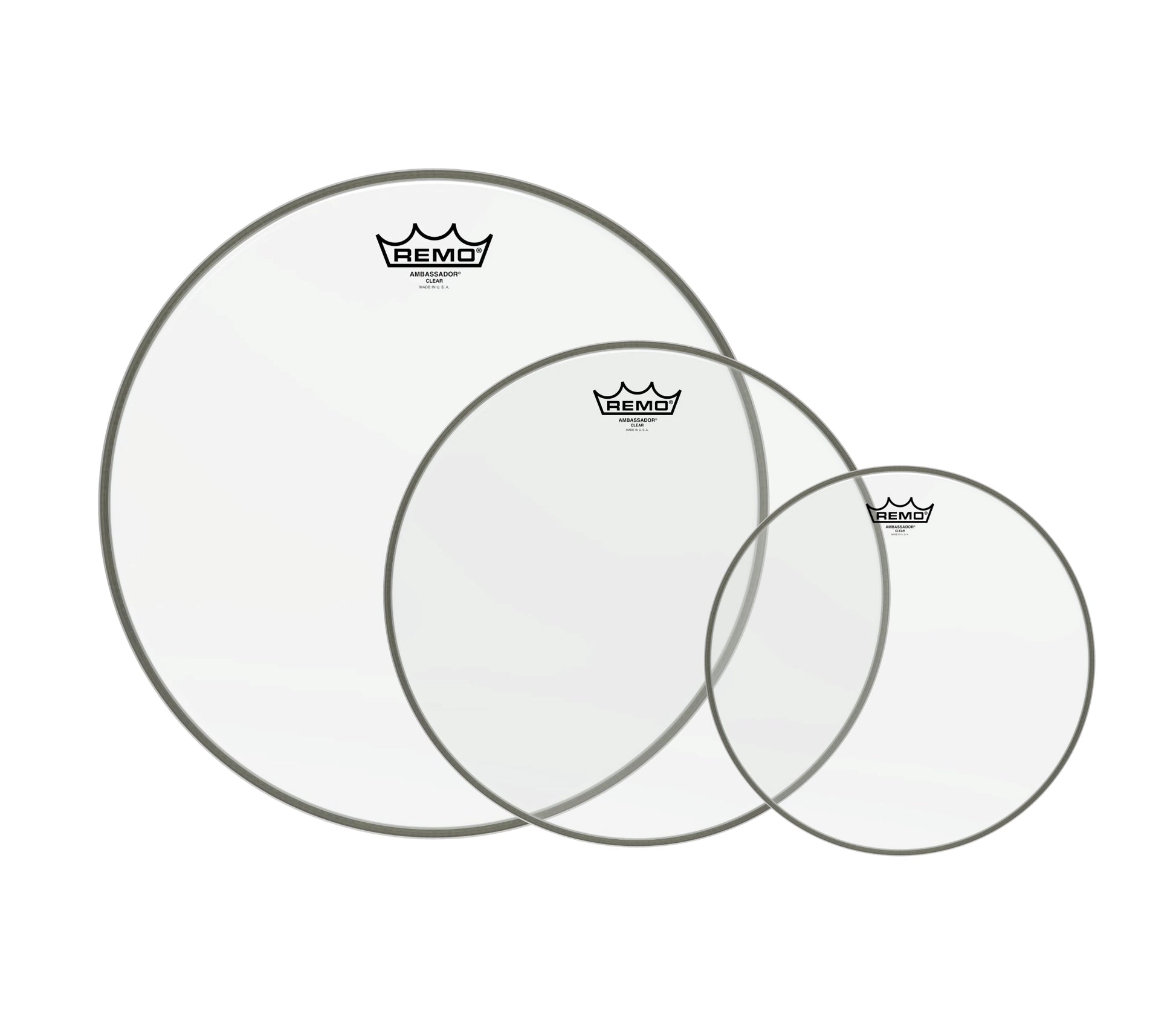 Remo Ambassador Clear Tom Pro Pack 10"/12"/14"