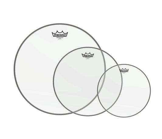 Remo Ambassador Clear Tom Pro Pack 10"/12"/14"