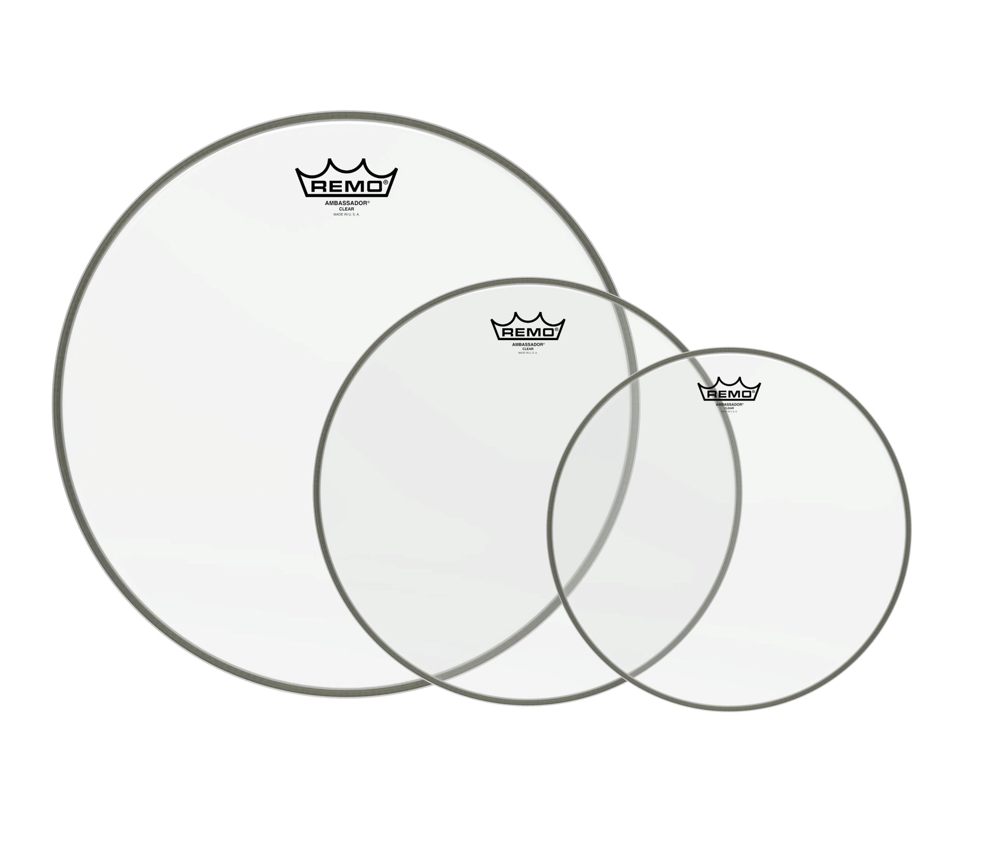Remo Ambassador Clear Tom Pro Pack 12"/13"/16"