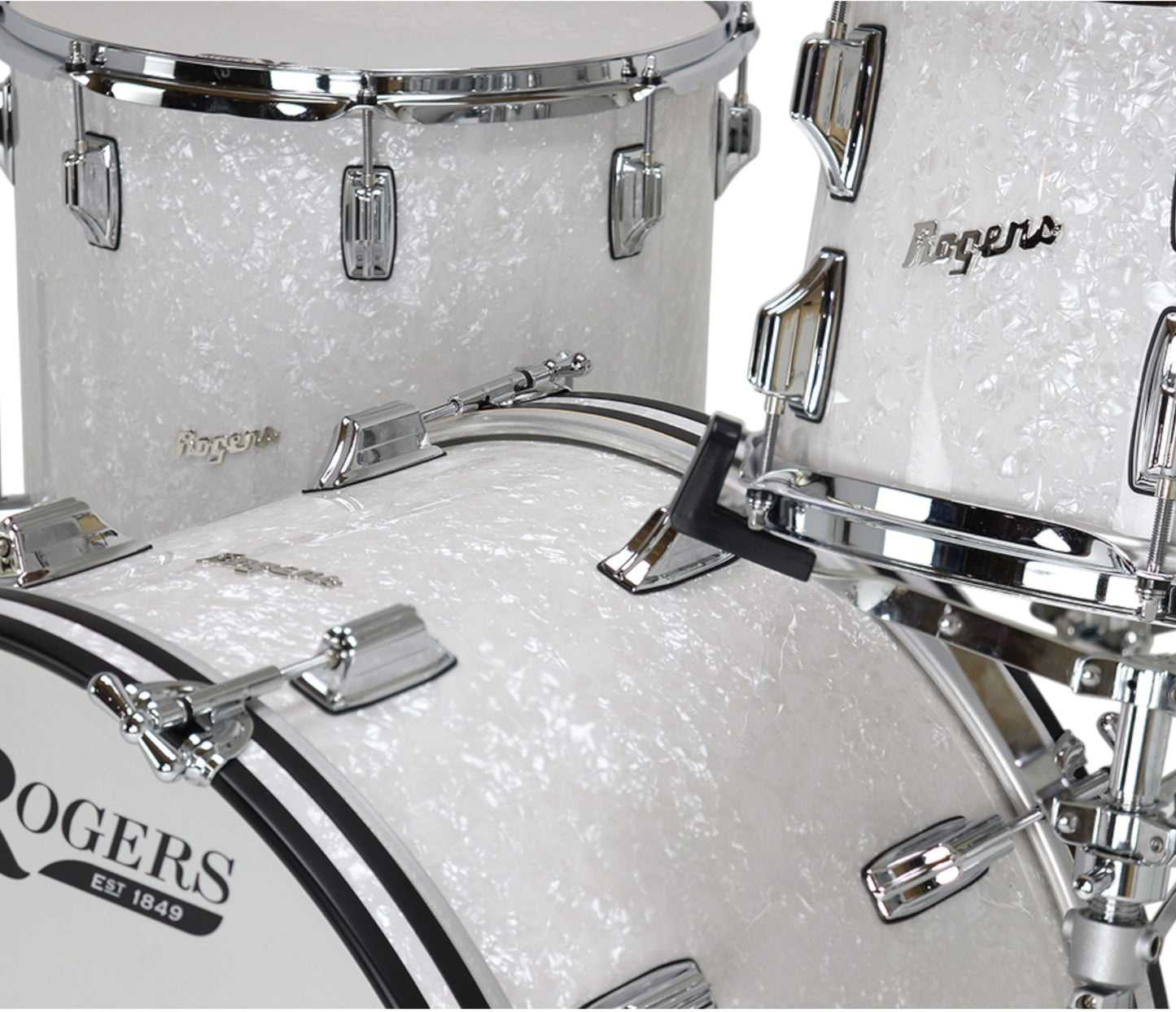 Rogers USA Covington 20" 3-Piece Shell Set in White Marine Pearl