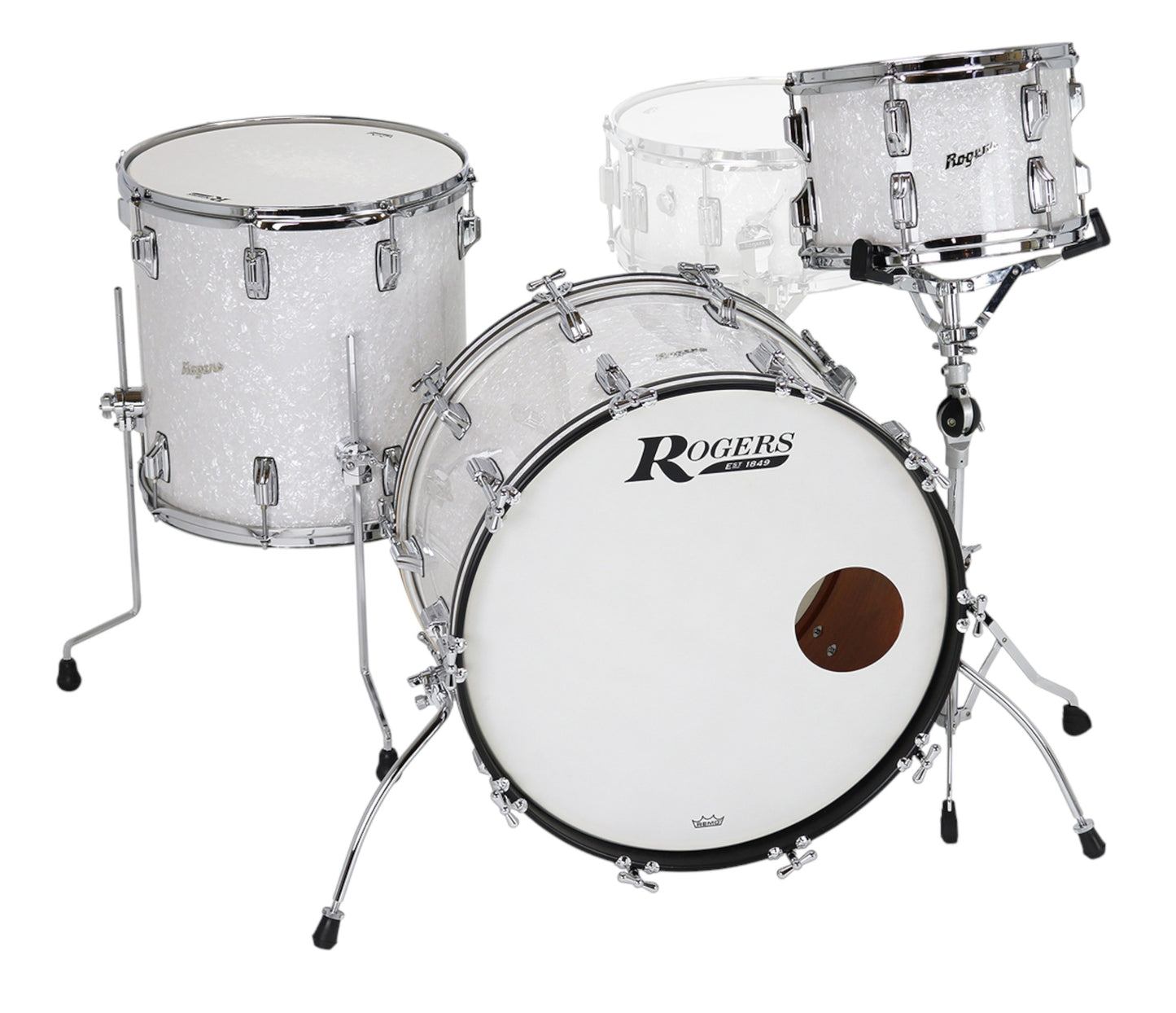 Rogers USA Covington 20" 3-Piece Shell Set in White Marine Pearl