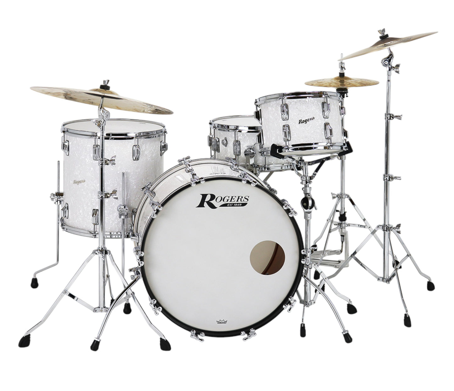 Rogers USA Covington 20" 3-Piece Shell Set in White Marine Pearl
