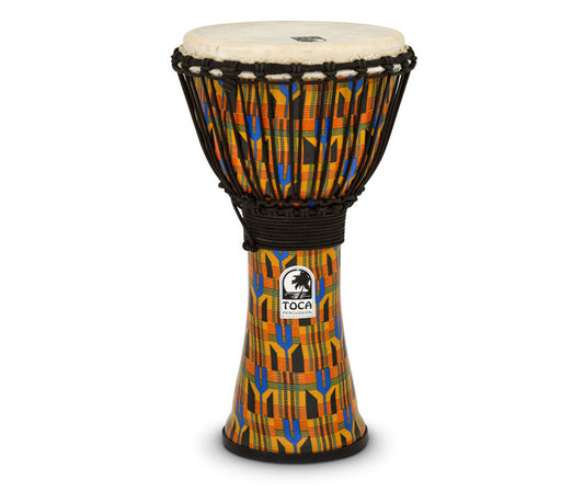Toca Freestyle 10" Rope Tuned Djembe in Kente Cloth