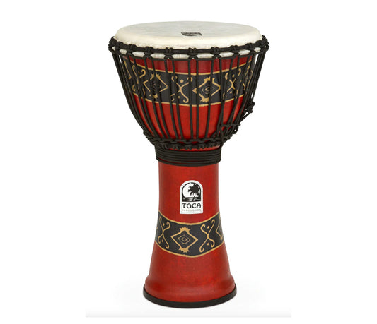 Toca Freestyle 10"Rope Tuned Djembe in Bali Red