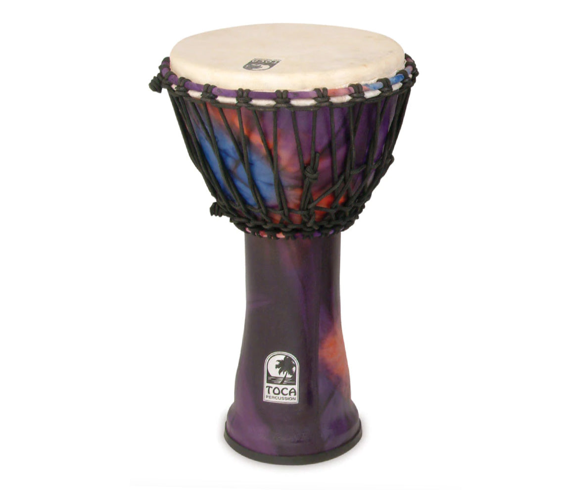Toca Freestyle 10" Rope Tuned Djembe in Woodstock Purple