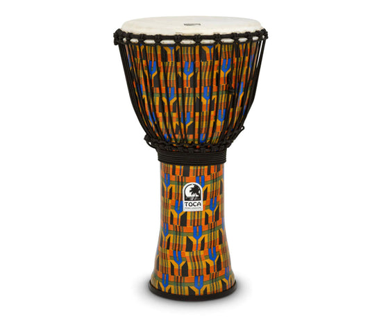 Toca Freestyle 12" Rope Tuned Djembe in Kente Cloth