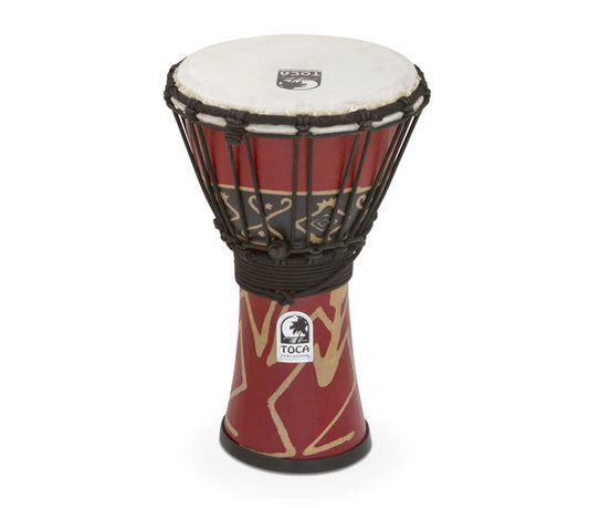 Toca Freestyle 7" Rope Tuned Djembe in Bali Red