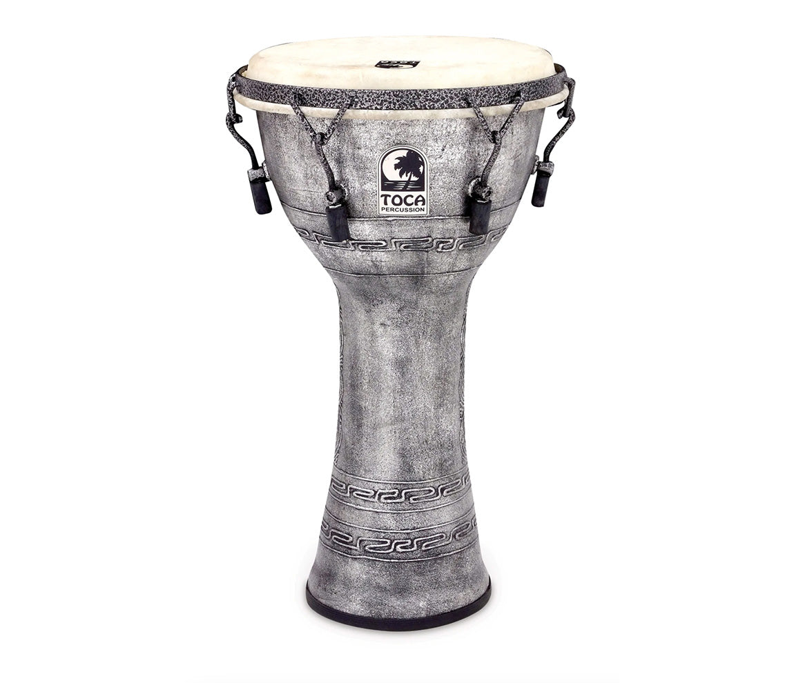 Toca Freestyle 10" Mechanically Tuned Djembe in Antique Silver