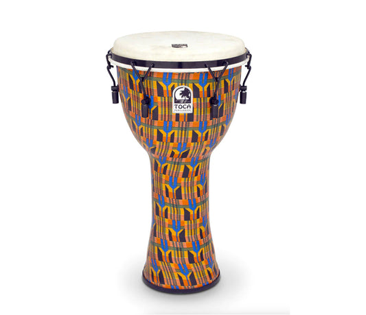 Toca Freestyle 12" Mechanically Tuned Djembe in Kente Cloth