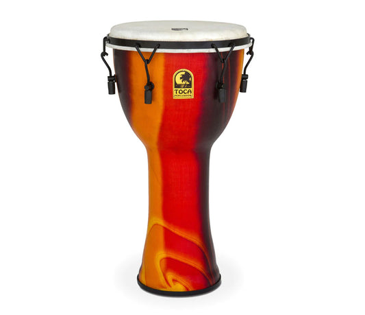 Toca Freestyle 14" Mechanically Tuned Djembe in Fiesta with Bag
