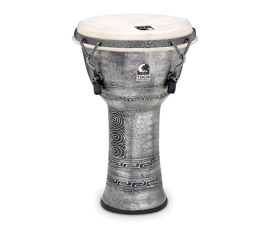 Toca Freestyle 9" Mechanically Tuned Djembe in Antique Silver
