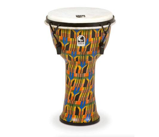 Toca Freestyle 9" Mechanically Tuned Djembe in Kente Cloth
