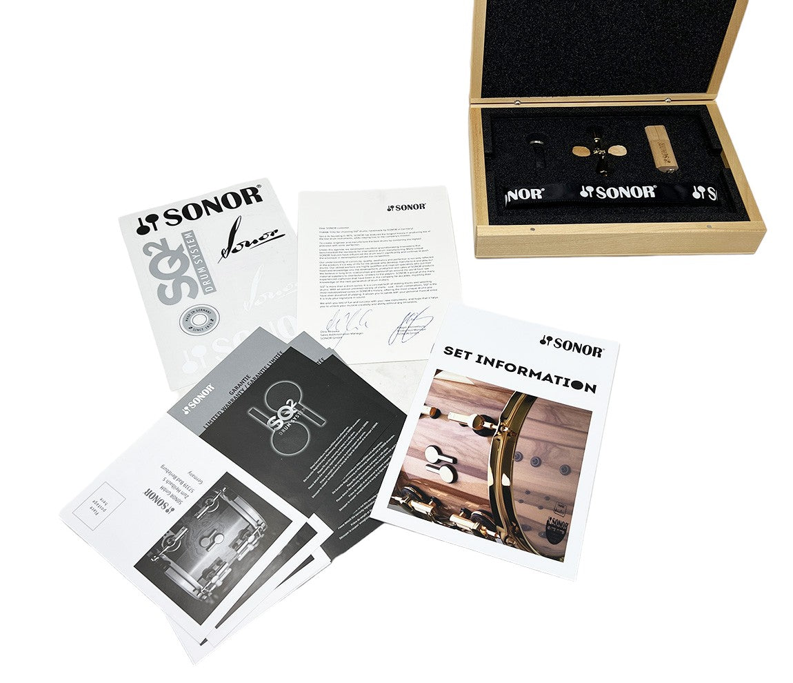 SONOR SQ2 4-piece Shell Pack in Bright Copper Sparkle