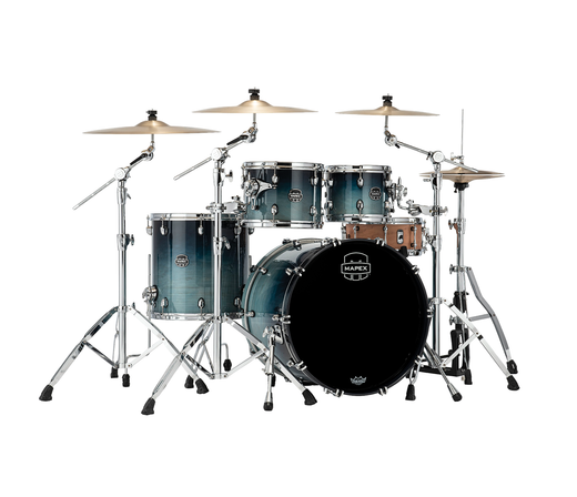Mapex Saturn Rock 4-Piece Shell Pack in Teal Blue Fade