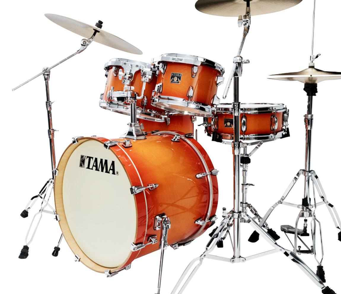 TAMA SUPERSTAR CLASSIC 20" 5-PIECE SHELL PACK IN TANGERINE LACQUER BURST (20/10/12/14/14SD)