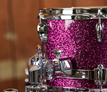 Sakae Evolved Gen2 rack tom and chrome hardware in Magenta Sparkle